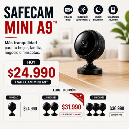 📹 SafeCam Mini A9 | Cámara WiFi de Seguridad