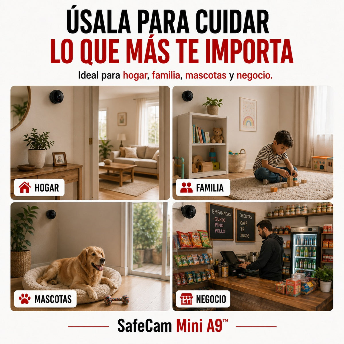 📹 SafeCam Mini A9 | Cámara WiFi de Seguridad